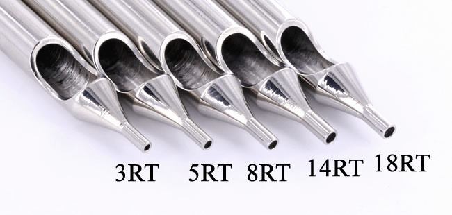 4" Precision Round Tattoo Tip - Tip Tube Set Up