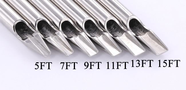 4" Precision Flat Tattoo Tip - Tip Tube Set Up