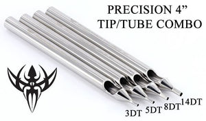 4" Precision Diamond Tattoo Tip - Tip Tube Set Up
