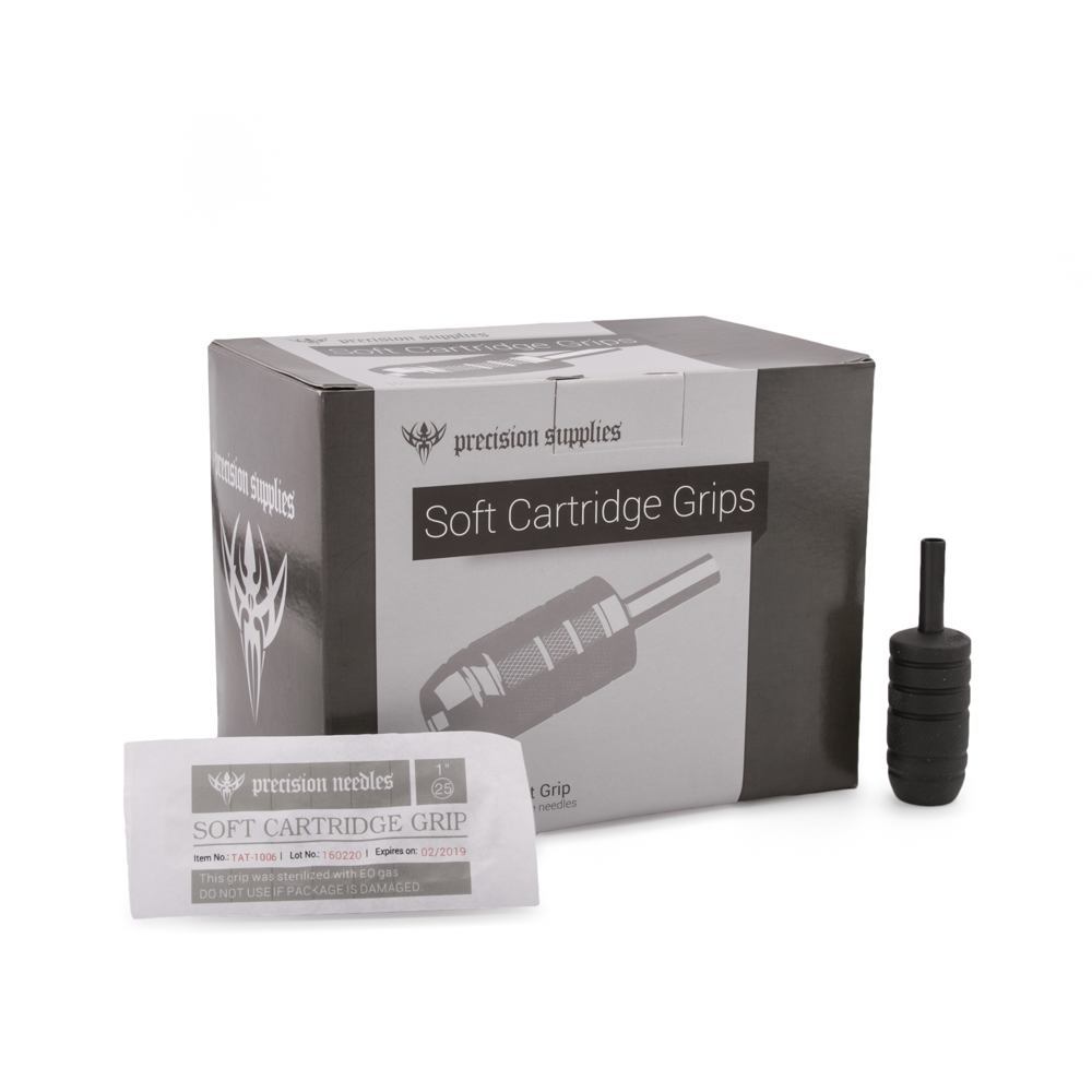 Precision Textured Soft Cartridge Grips - Box of 25 Disposable 1" Grips