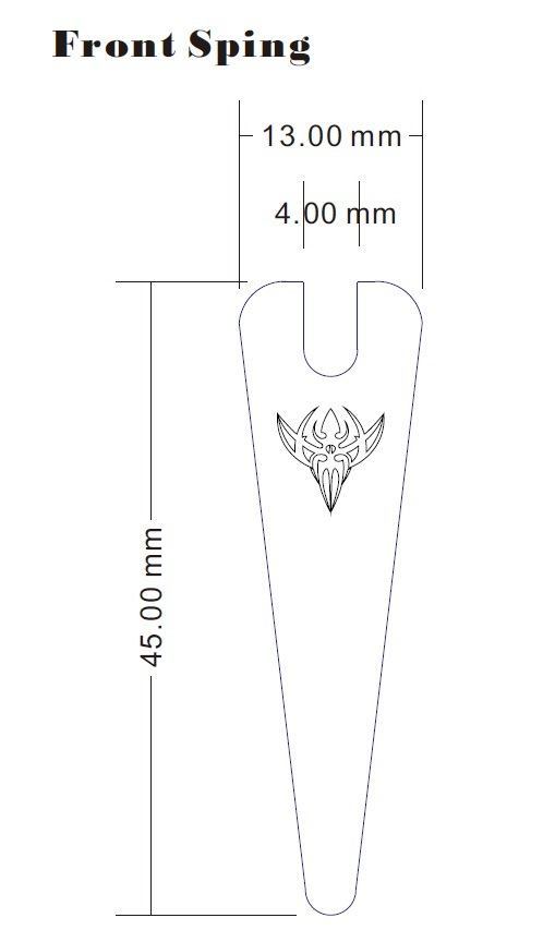 .018" Thick Blue Carbon Steel Front Spring