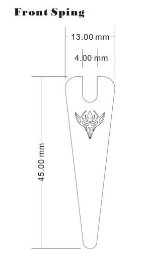 .020" Thick Blue Carbon Steel Front Spring