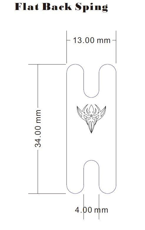 .018" Thick Blue Carbon Steel Back Spring