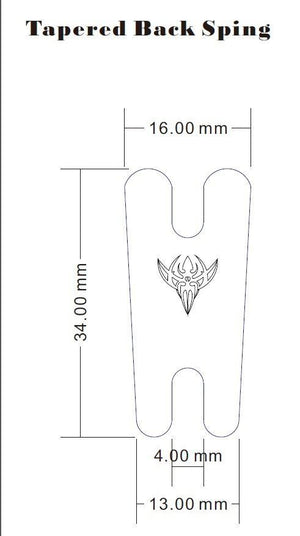 .020" Thick Tapered Blue Carbon Steel Back Spring