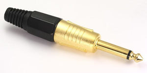 Deluxe Gold Plated Quarter Inch Jack Mono Plug Replacement Part