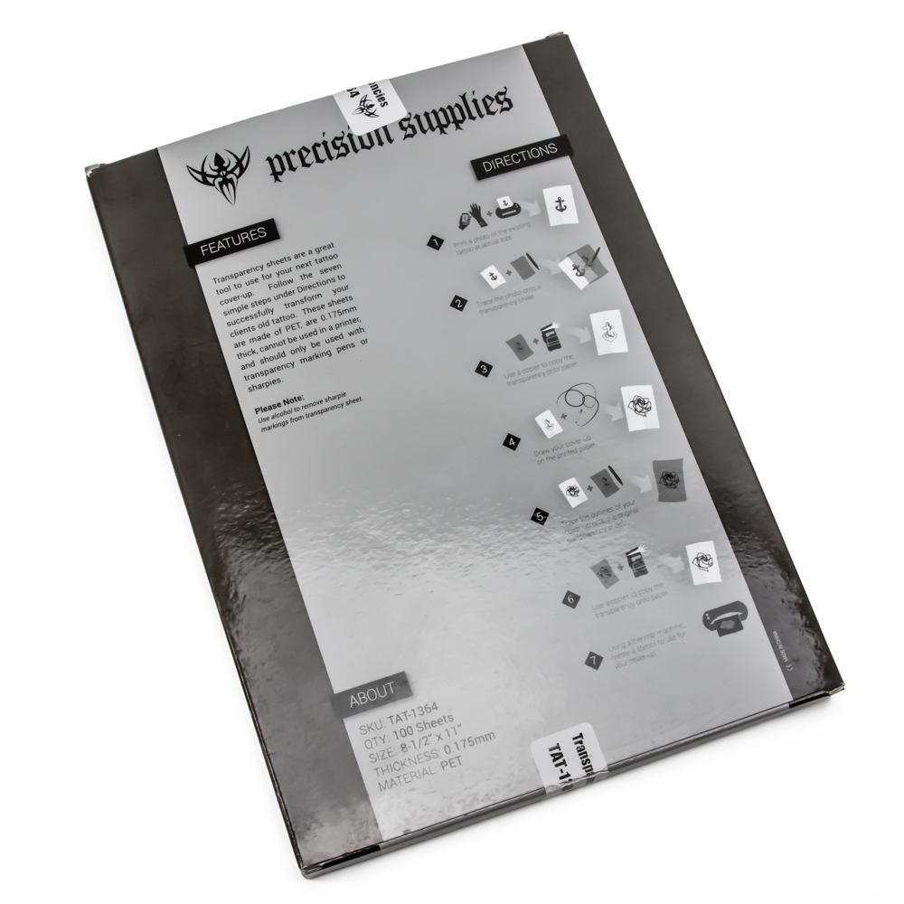 Precision Transparency Sheets 8-1/2” x 11 - 100 Sheets