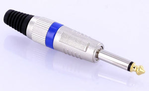 Fat Boy Deluxe Nickel Plated 1/4" Jack Mono Plug Replacement Part