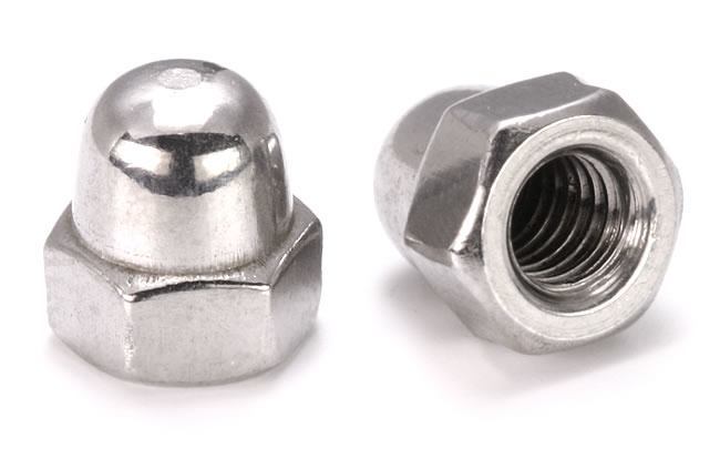 Stainless Steel Hex Cap Nut - M4 Metric - Tattoo Machine Supplies