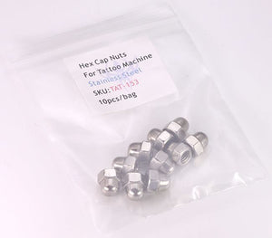 Stainless Steel Hex Cap Nut - M4 Metric - Tattoo Machine Supplies