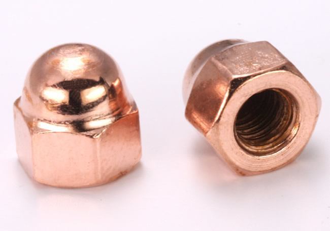 Copper Plated Hex Cap Nut - M4 Metric - Tattoo Machine Supplies