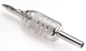 5FT - 1 PIECE Combo Stainless Steel Tattoo 7/8" Grip with 5 FT Open Flat Tip