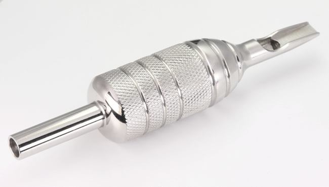 15FT - 1 PIECE Combo Stainless Steel Tattoo 7/8" Grip with 15 FT Open Flat Tip