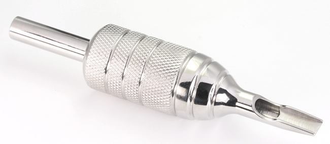 15FT - 1 PIECE Combo Stainless Steel Tattoo 7/8" Grip with 15 FT Open Flat Tip