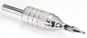 14DT - 1 PIECE Combo Stainless Steel Tattoo 7/8" Grip with 14 DT Diamond Tip