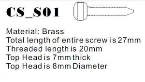 Short Copper Contact Screw - M4 Metric - Version 1