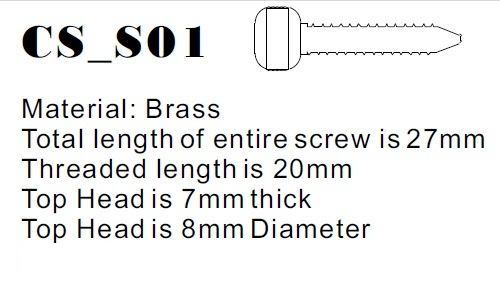 Short Brass Contact Screw - M4 Metric - Version 1