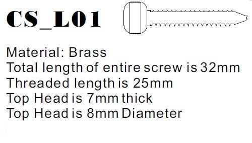 Long Brass Contact Screw - M4 Metric - Version 1