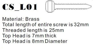 Long Brass Contact Screw - M4 Metric - Version 1