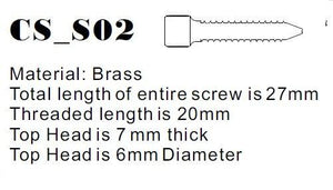 Short Brass Contact Screw - M4 Metric - Version 2