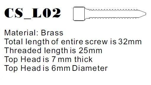 Long Brass Contact Screw - M4 Metric - Version 2