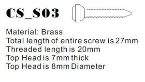 Short Copper Contact Screw - M4 Metric - Version 3