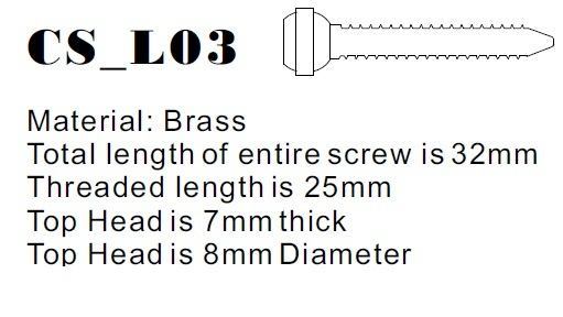 Long Copper Contact Screw - M4 Metric - Version 3