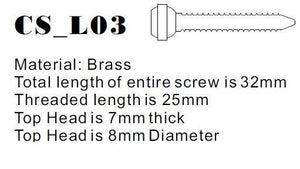Long Copper Contact Screw - M4 Metric - Version 3