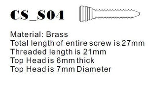 Short Brass Contact Screw - M4 Metric - Version 4