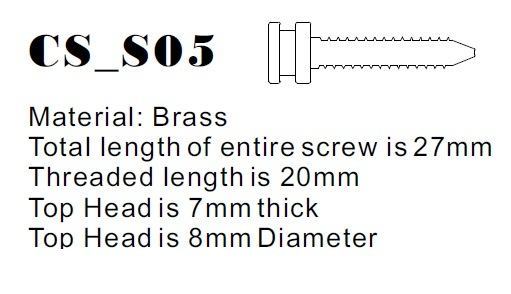 Short Brass Contact Screw - M4 Metric - Version 5