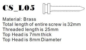 Long Copper Contact Screw - M4 Metric - Version 5