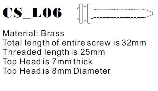 Long Brass Contact Screw - M4 Metric - Version 6