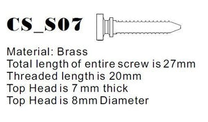 Short Brass Contact Screw - M4 Metric - Version 7