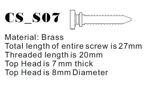 Short Copper Contact Screw - M4 Metric - Version 7
