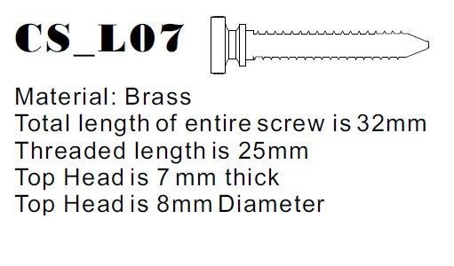 Long Brass Contact Screw - M4 Metric - Version 7