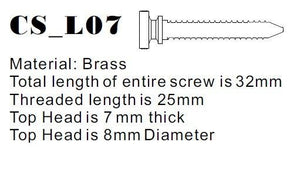Long Brass Contact Screw - M4 Metric - Version 7