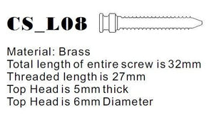 Long Brass Contact Screw - M4 Metric - Version 8