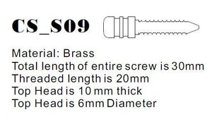 Short Brass Contact Screw - M4 Metric - Version 9