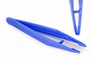Blue Plastic Tweezers