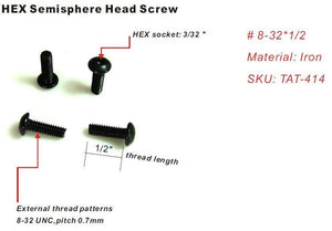 8/32" Button Head Cap Screw - 1/2" Length