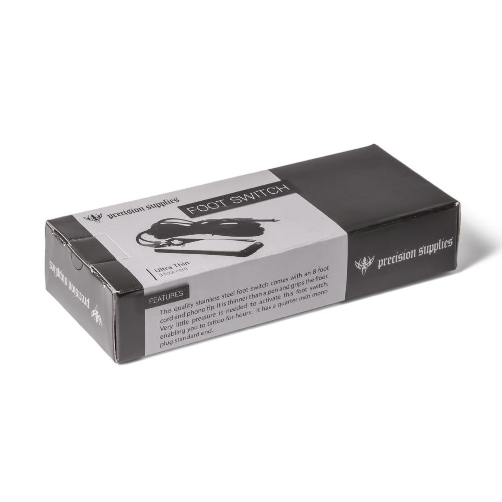 Ultra Thin Stainless Steel Mini Flat Foot Switch with 8ft Cord