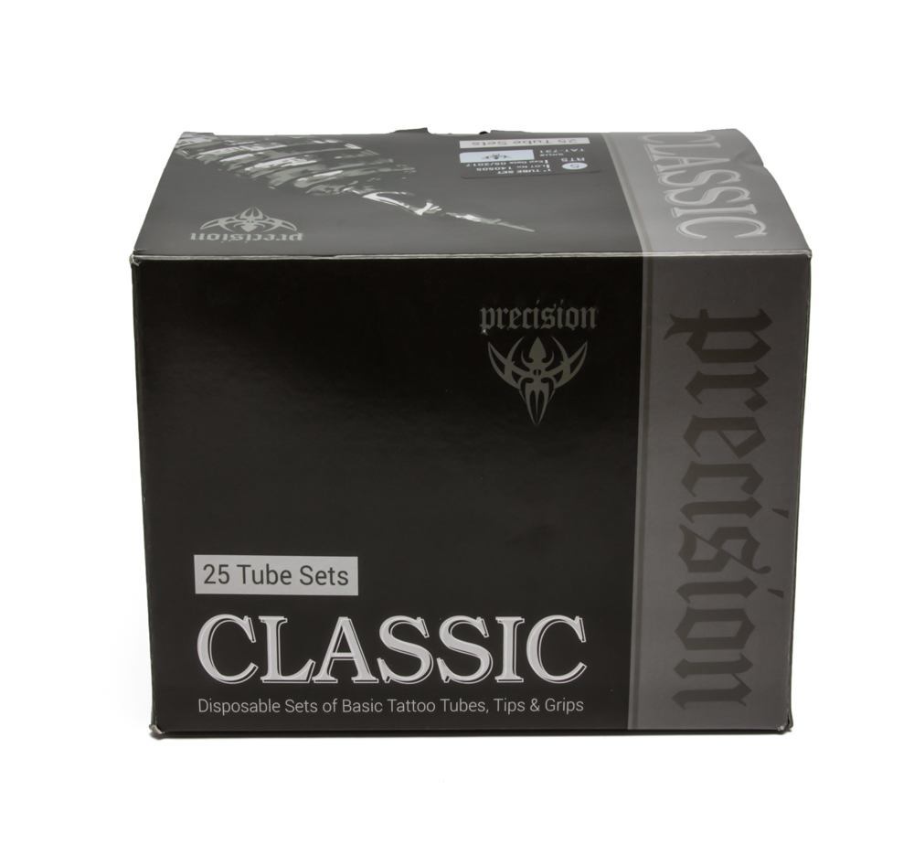 Classic Tube & Grip Sets  — 3/4" Black Disposable Grip — Box of 25