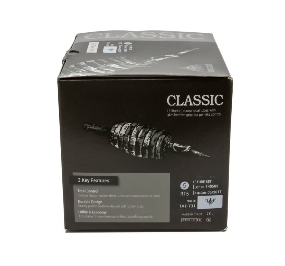 Classic Tube & Grip Sets  — 3/4" Black Disposable Grip — Box of 25
