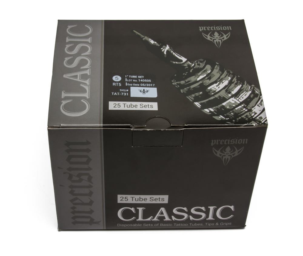 Classic Tube & Grip Sets  — 3/4" Black Disposable Grip — Box of 25