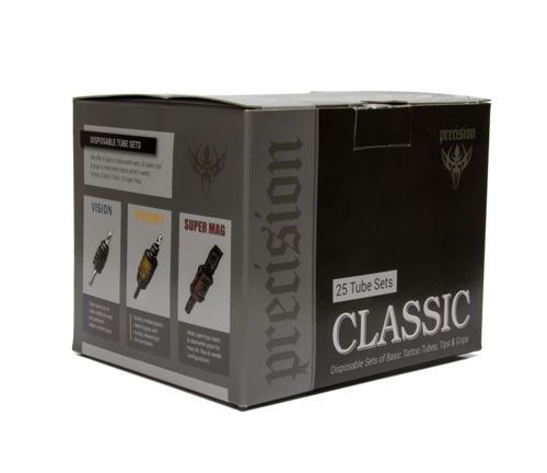 Classic Tube & Grip Sets  — 3/4" Black Disposable Grip — Box of 25