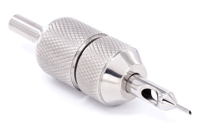 EZ Auto Lock Stainless Steel Tattoo Knurled Grip