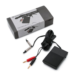 Combo Tattoo Foot Pedal & Clip Cord With Banana Plugs for Use With Our High-Tech Power Supplies
