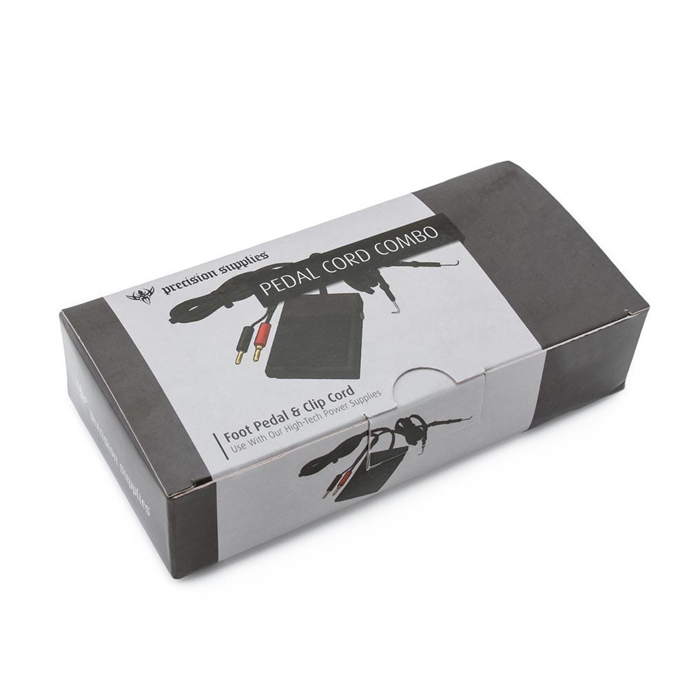 Combo Tattoo Foot Pedal & Clip Cord With Banana Plugs for Use With Our High-Tech Power Supplies