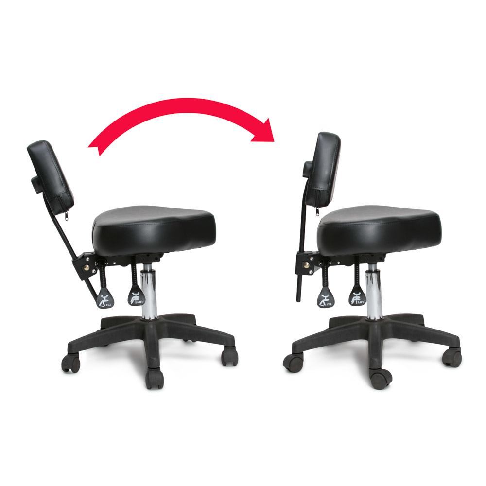 Precision Professional Tattoo Stool - Black and Silver