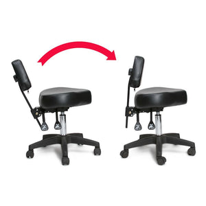 Precision Professional Tattoo Stool - Black and Silver