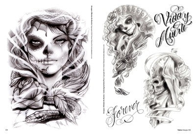 Skull Woman Tattoo Designs — Softcover Book